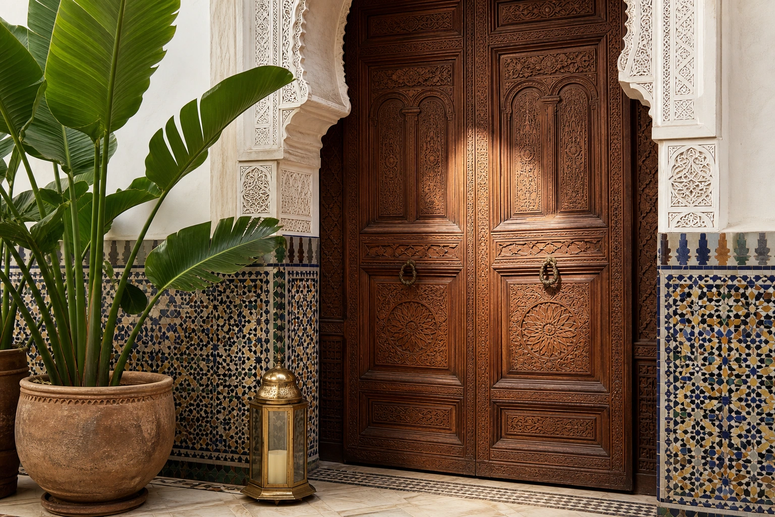 Menuiserie marocaine en cèdre sculpté